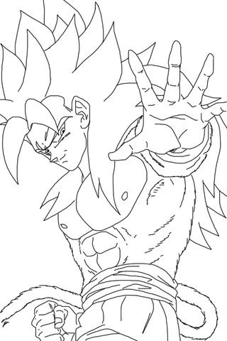 Super Saiyan 4 Coloring Page